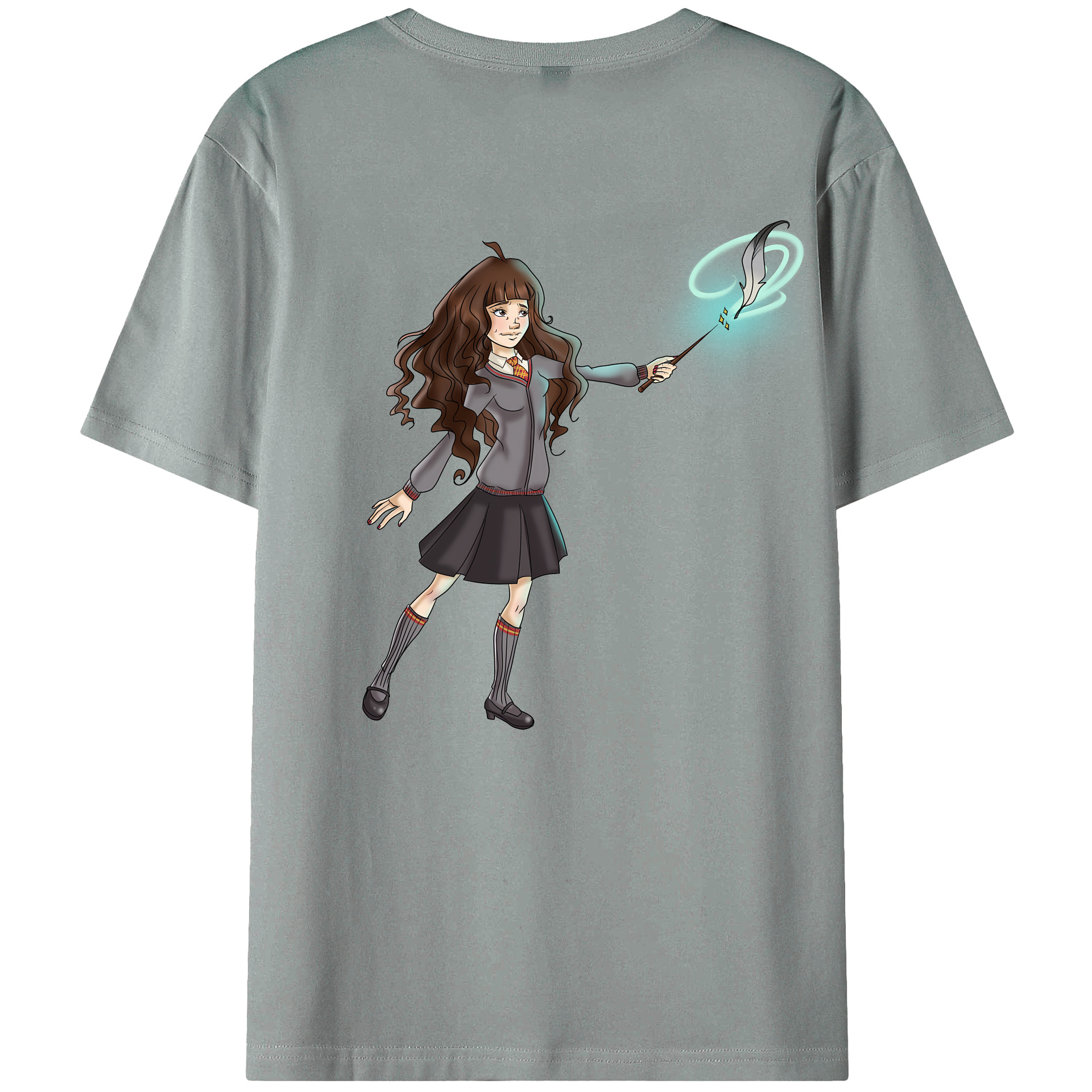 （画像用） Harry Potter ハリー・ポッターシリーズ 綿100％ メンズ半袖Tシャツ（バックプリント） 通気性